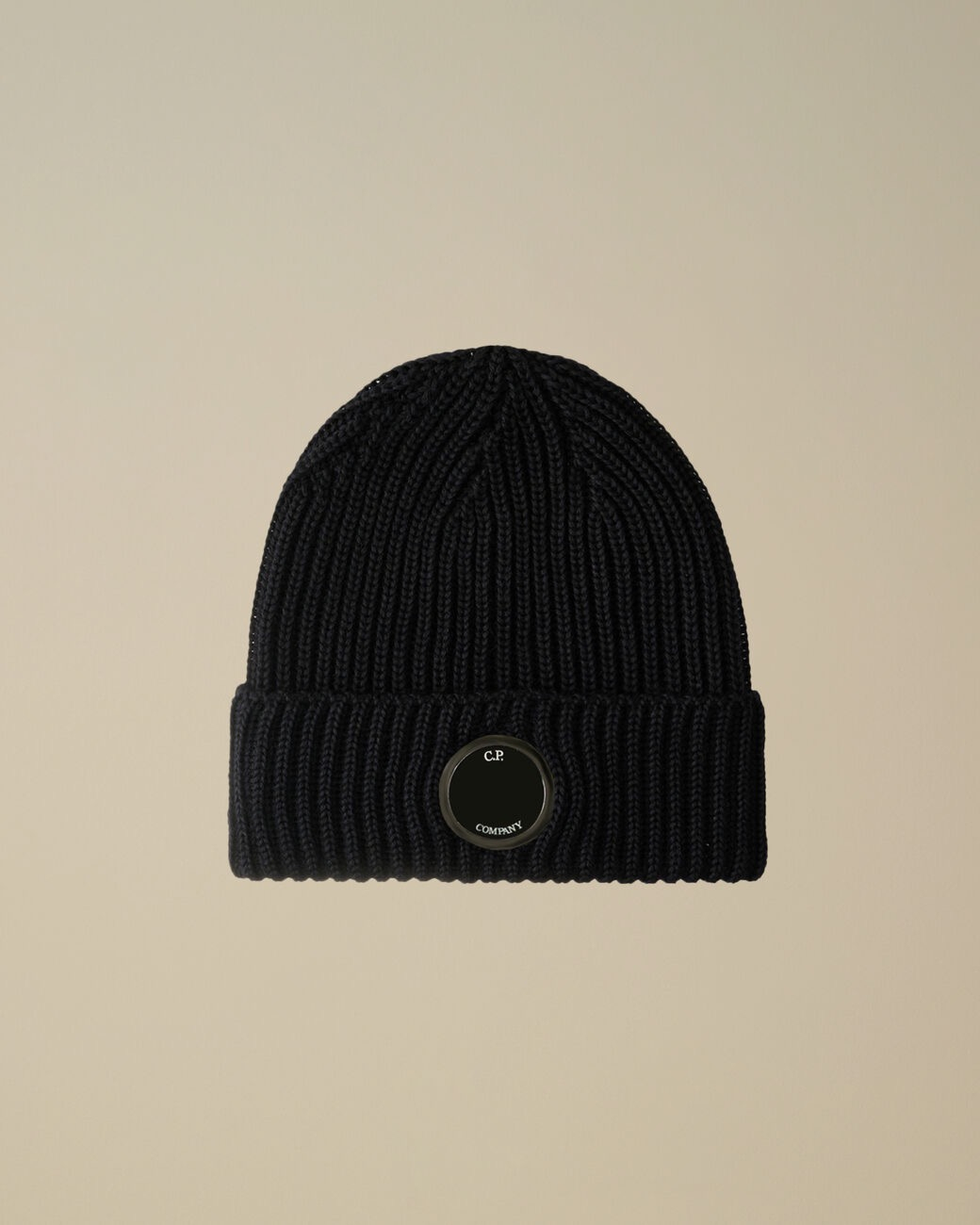 Cp Company Muts Merino Wool Lens Beanie Zwart