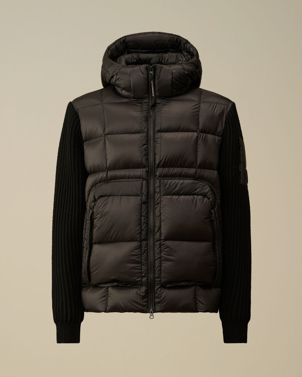 Cp Company Jas Merino Wool Mixed Dd Shell Zwart