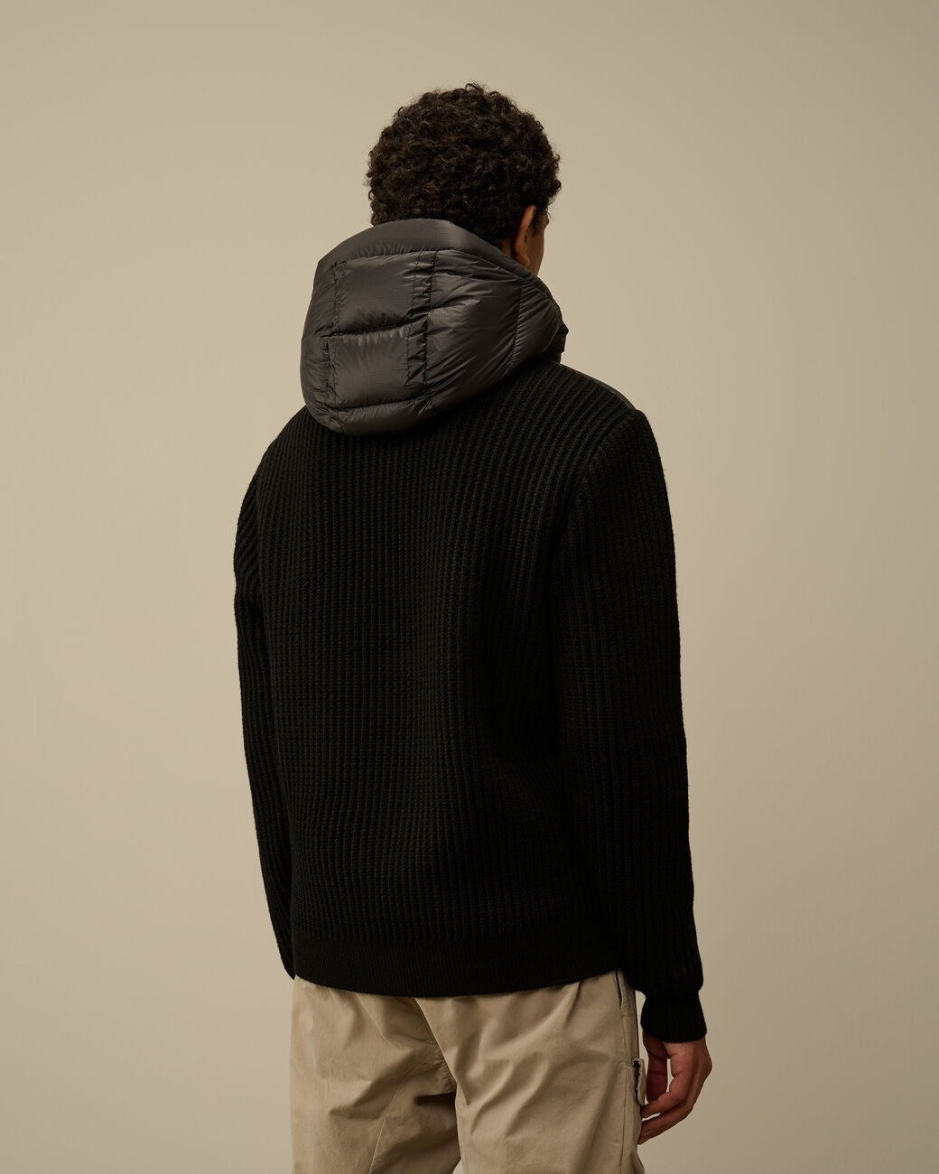 Cp Company Jas Merino Wool Mixed Dd Shell Zwart