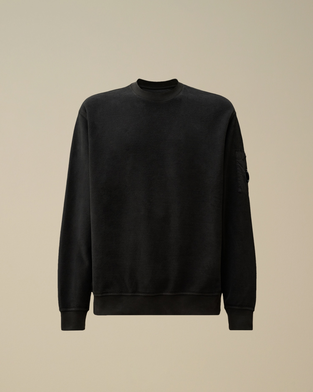 Cp Company Sweater Reverse Brushed Zwart