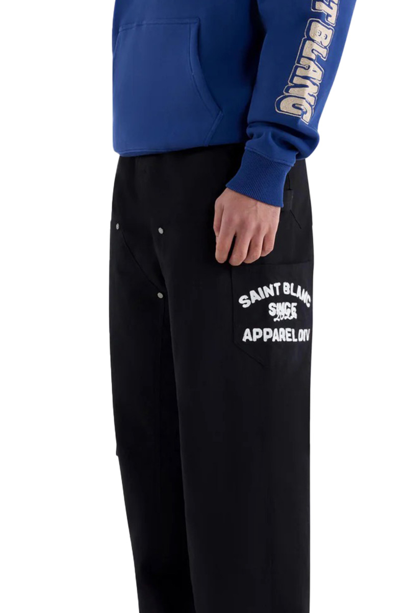 Saint Blanc Jeans Double Knee Carter Pants Zwart
