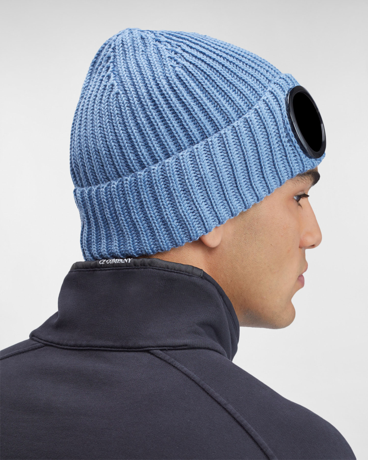 Cp Company Muts Merino Wool Goggle Beanie L-blauw