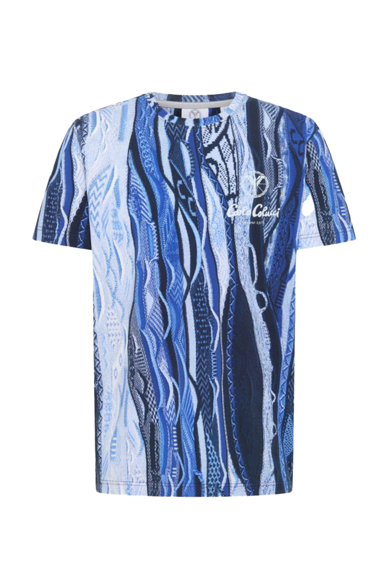Carlo Colucci T-shirt C3447 Blauw