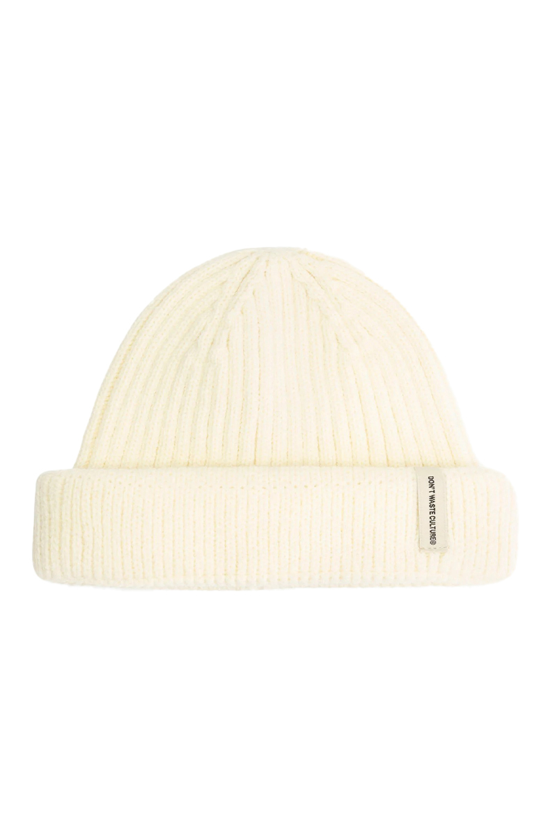 Don't Waste Culture Muts Fisherman Beanie Off White