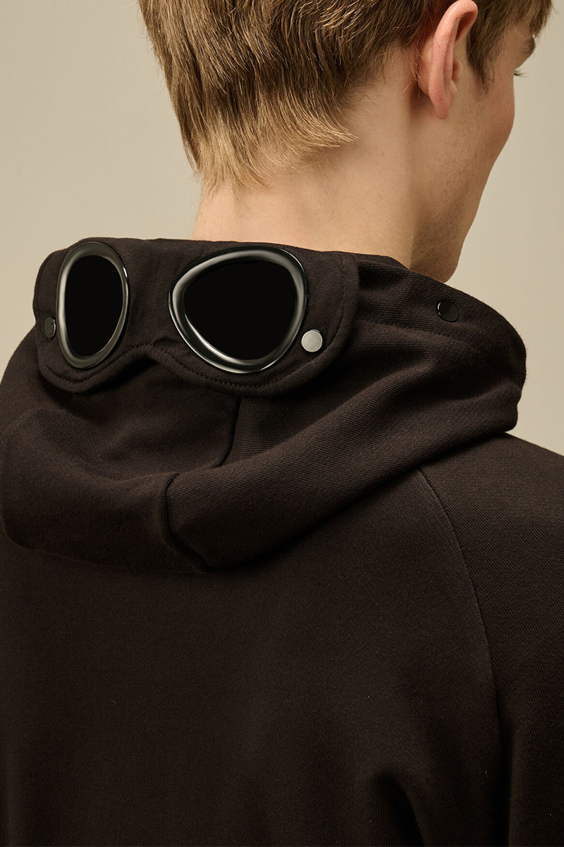 Cp Company Jogging Top Google Zipped Hooded Sweat Zwart