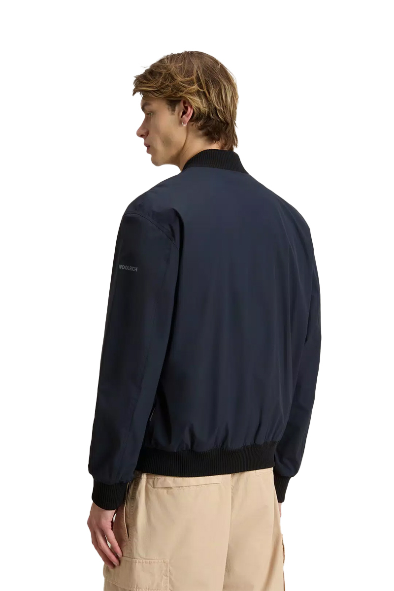 Woolrich Jas Matt Strech Bomber D-blauw