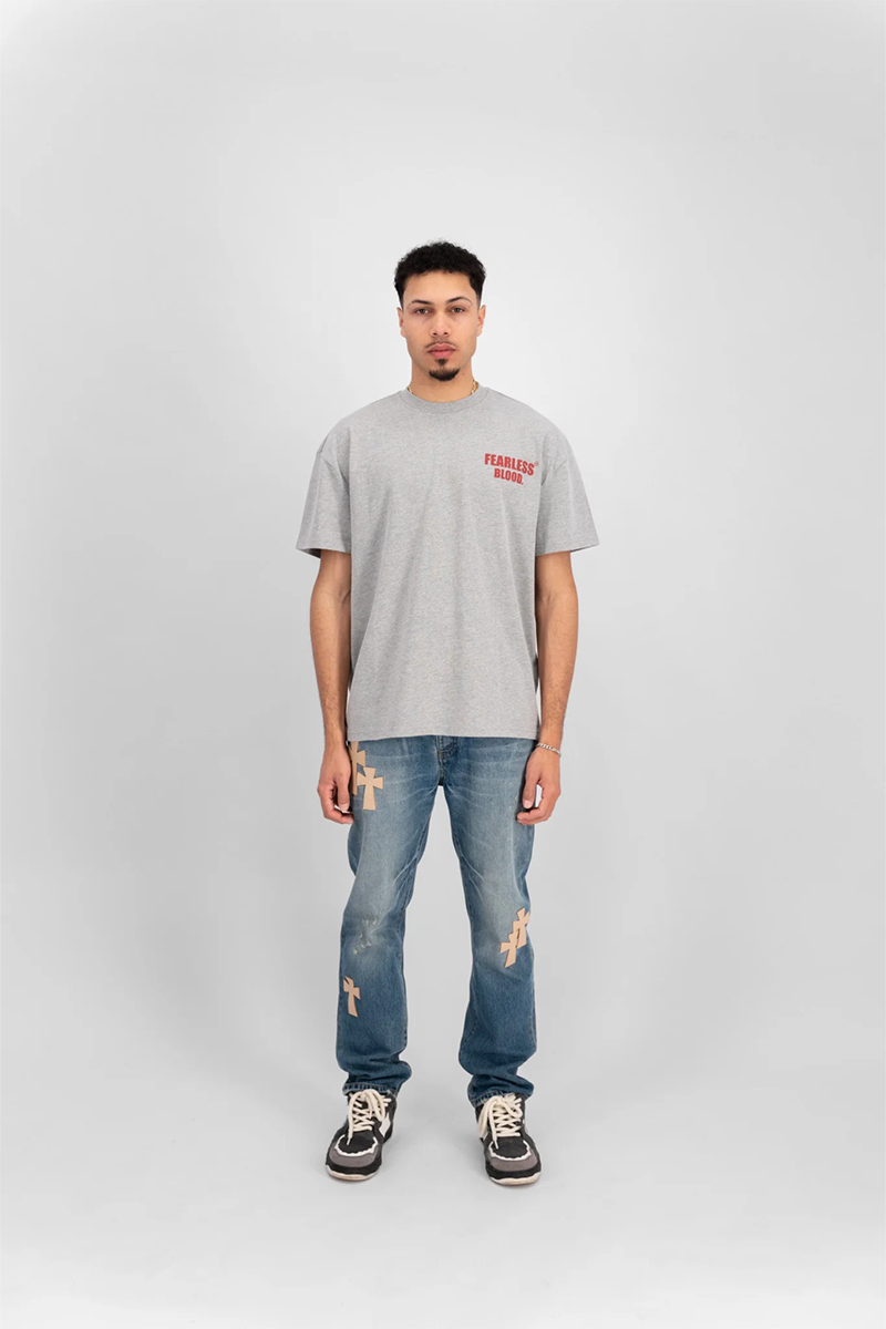 Fearless Blood T-shirt Leader Club Tee L-grijs