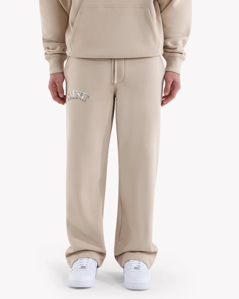 Saint Blanc Jogging Broek Top Stitch Loose Jogger Grijs