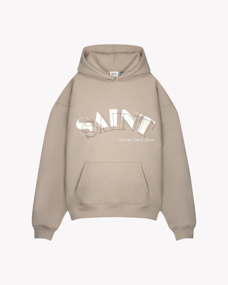 Saint Blanc Sweater Top Stitch Hoodie Grijs