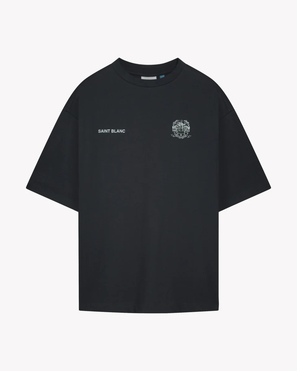 Saint Blanc T-shirt Crest T-shirt Zwart