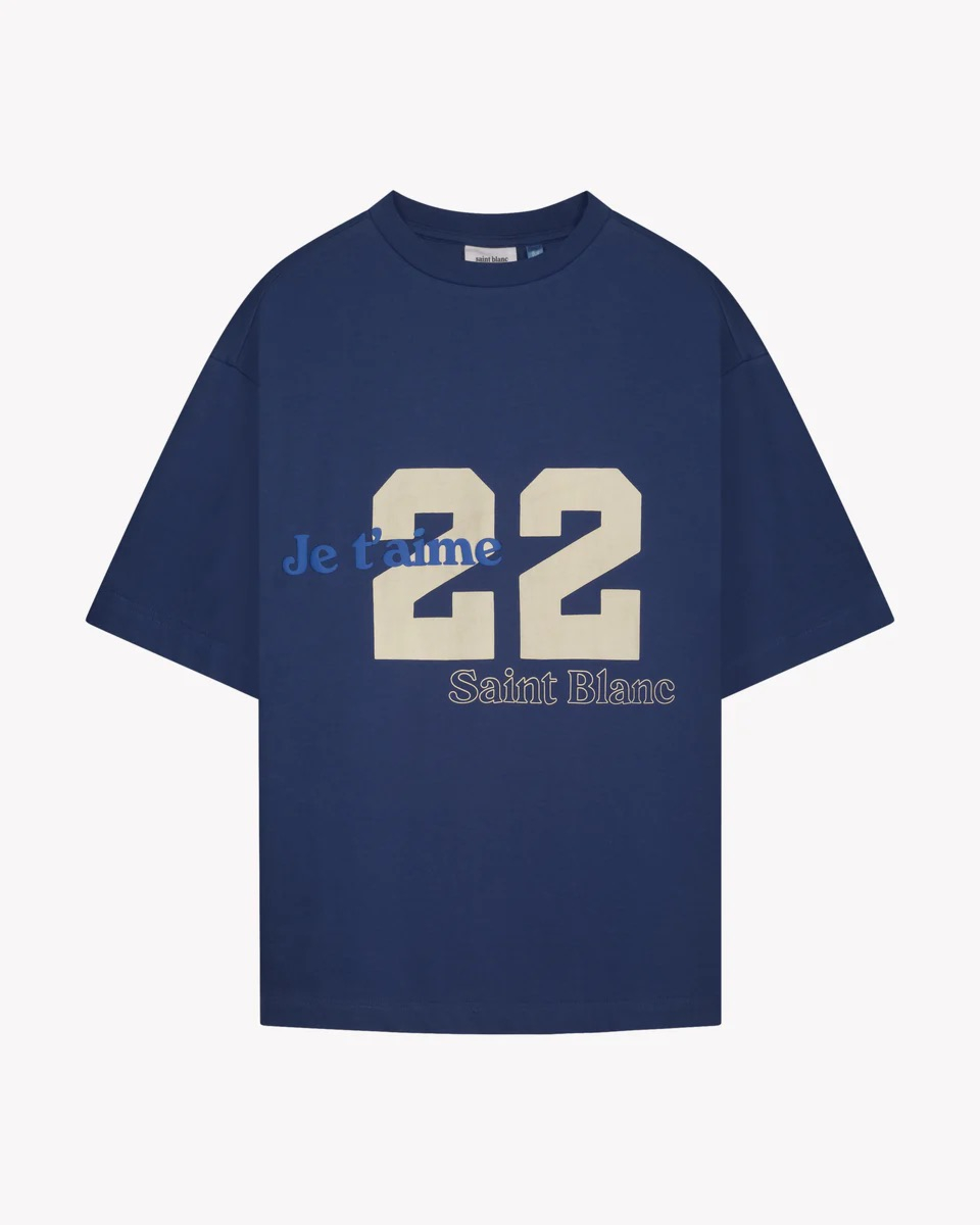 Saint Blanc T-shirt Love 22 T-shirt Blauw