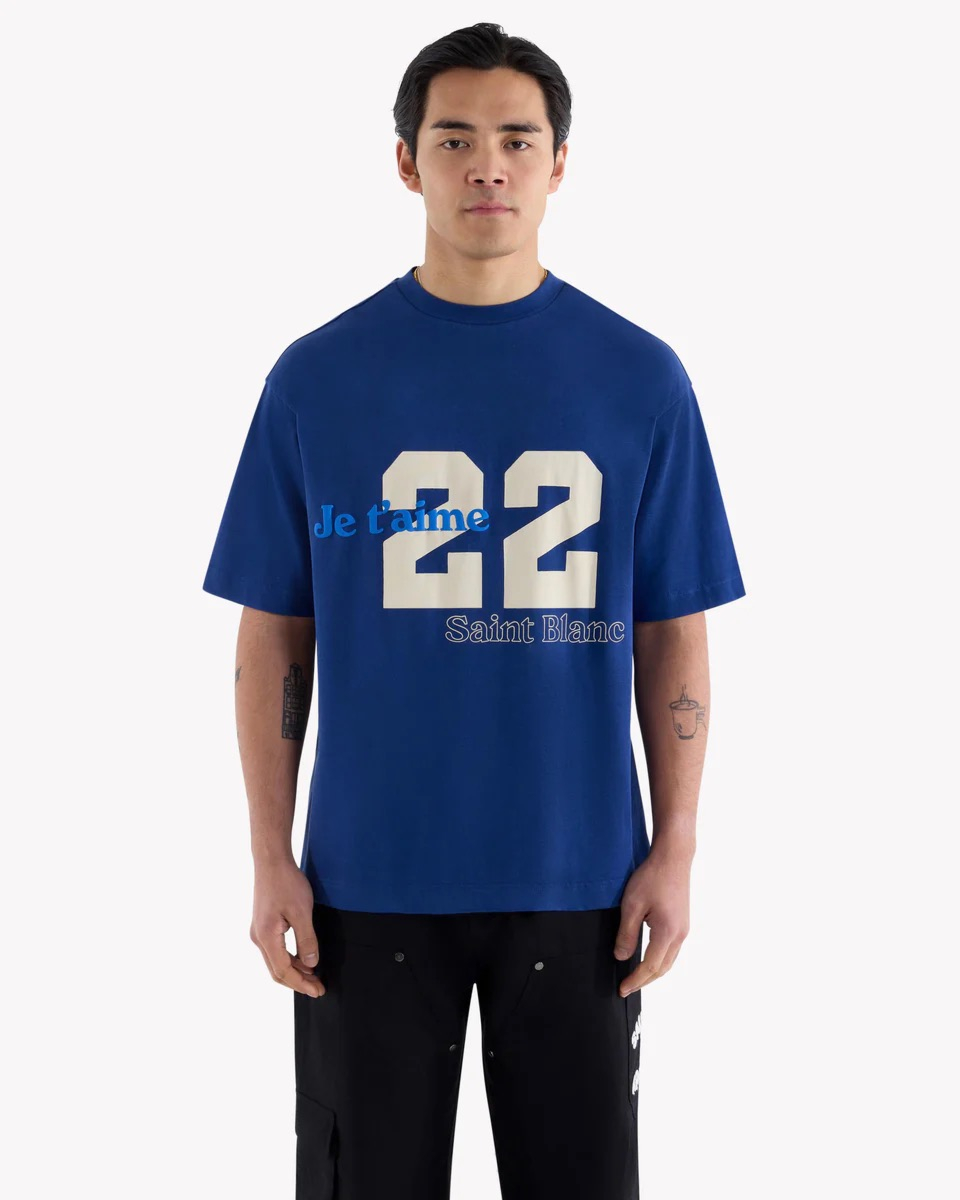 Saint Blanc T-shirt Love 22 T-shirt Blauw