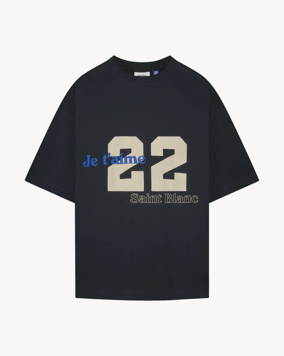Saint Blanc T-shirt Love 22 T-shirt Zwart