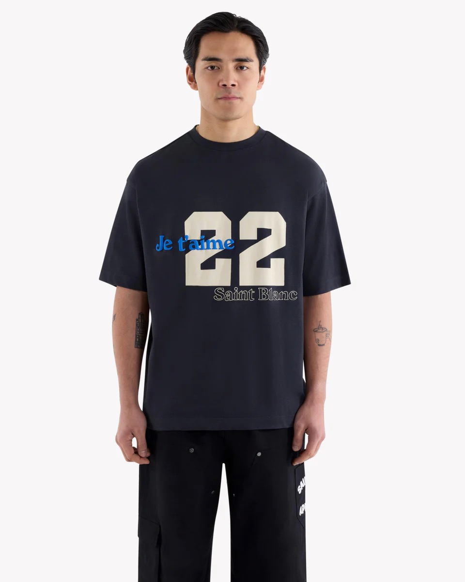 Saint Blanc T-shirt Love 22 T-shirt Zwart