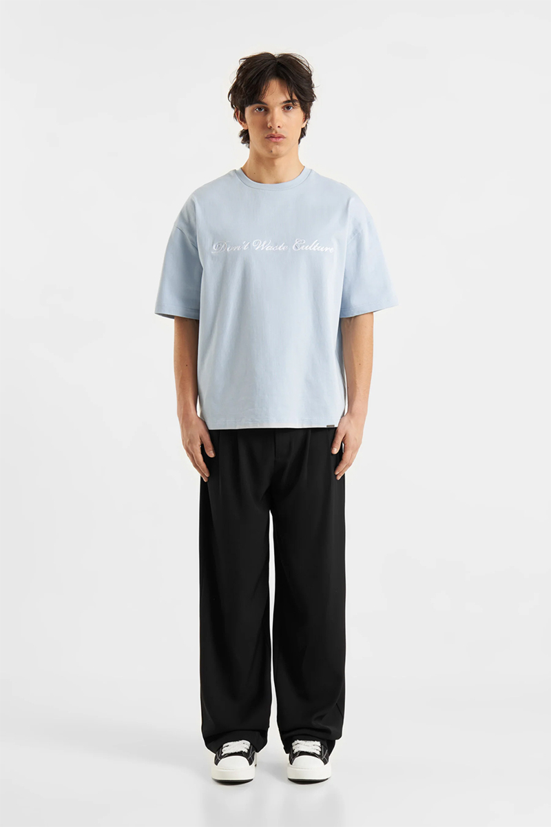 Don't Waste Culture T-shirt Suren L-blauw