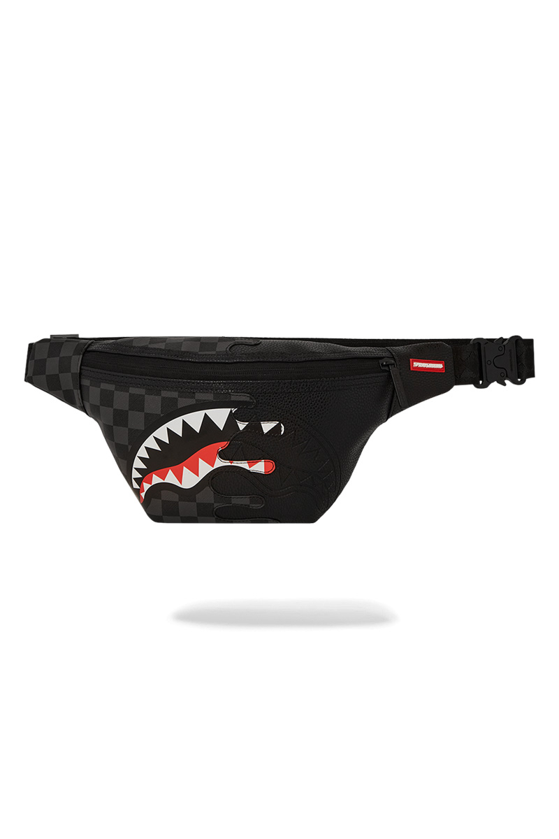 Sprayground Tas Unfinished Shark Crossbody Zwart