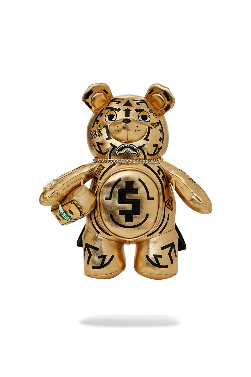 Sprayground Tas Gold Medium Money Bear Goud