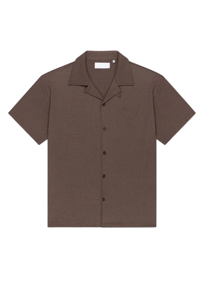 Croyez T-shirt Zeplin Seersucker Shirt Bruin