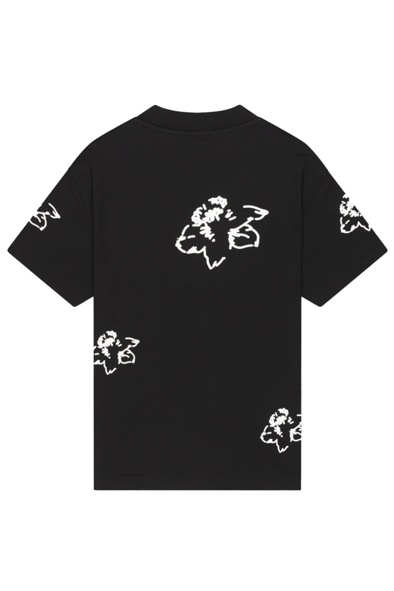 Croyez T-shirt Initial Flower T-shirt Zwart