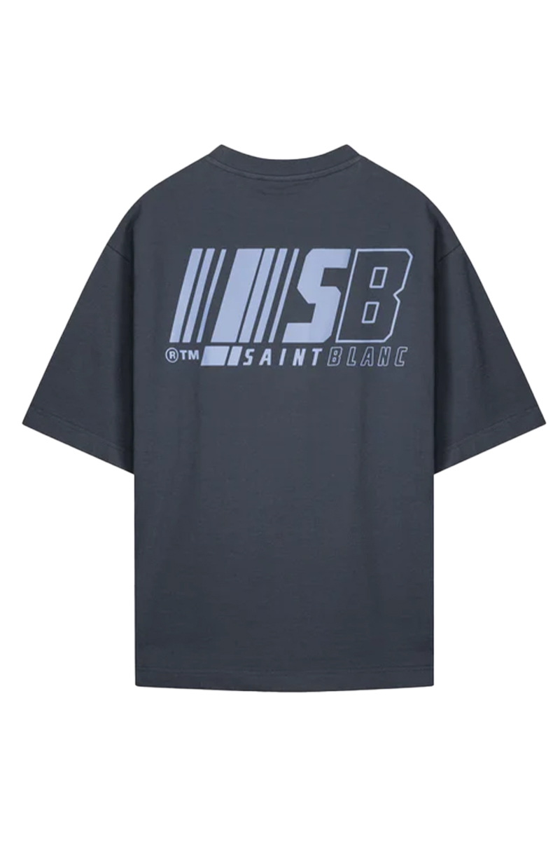 Saint Blanc T-shirt Fine Line T-shirt Blauw