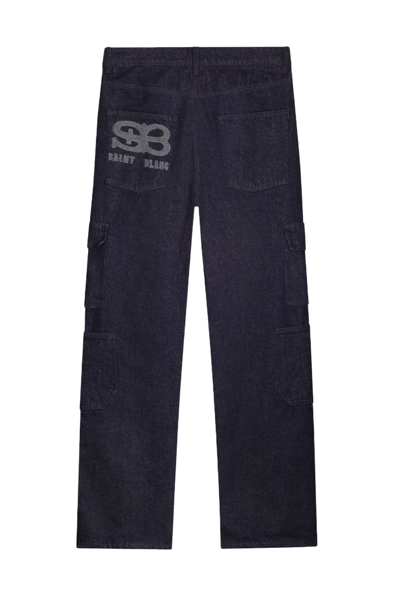 Saint Blanc Jeans Multi Pocket Script D-blauw