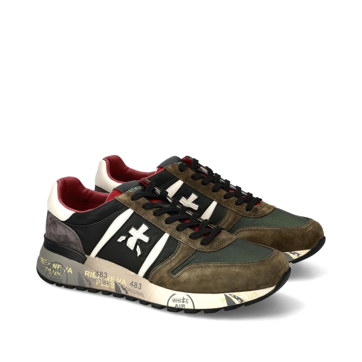 Premiata Schoenen Lander D-groen