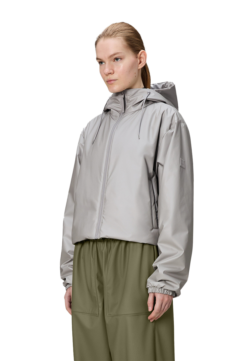 Rains Jas Lohja Short Insulated Jacket Off White
