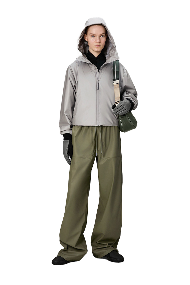 Rains Jas Lohja Short Insulated Jacket Off White