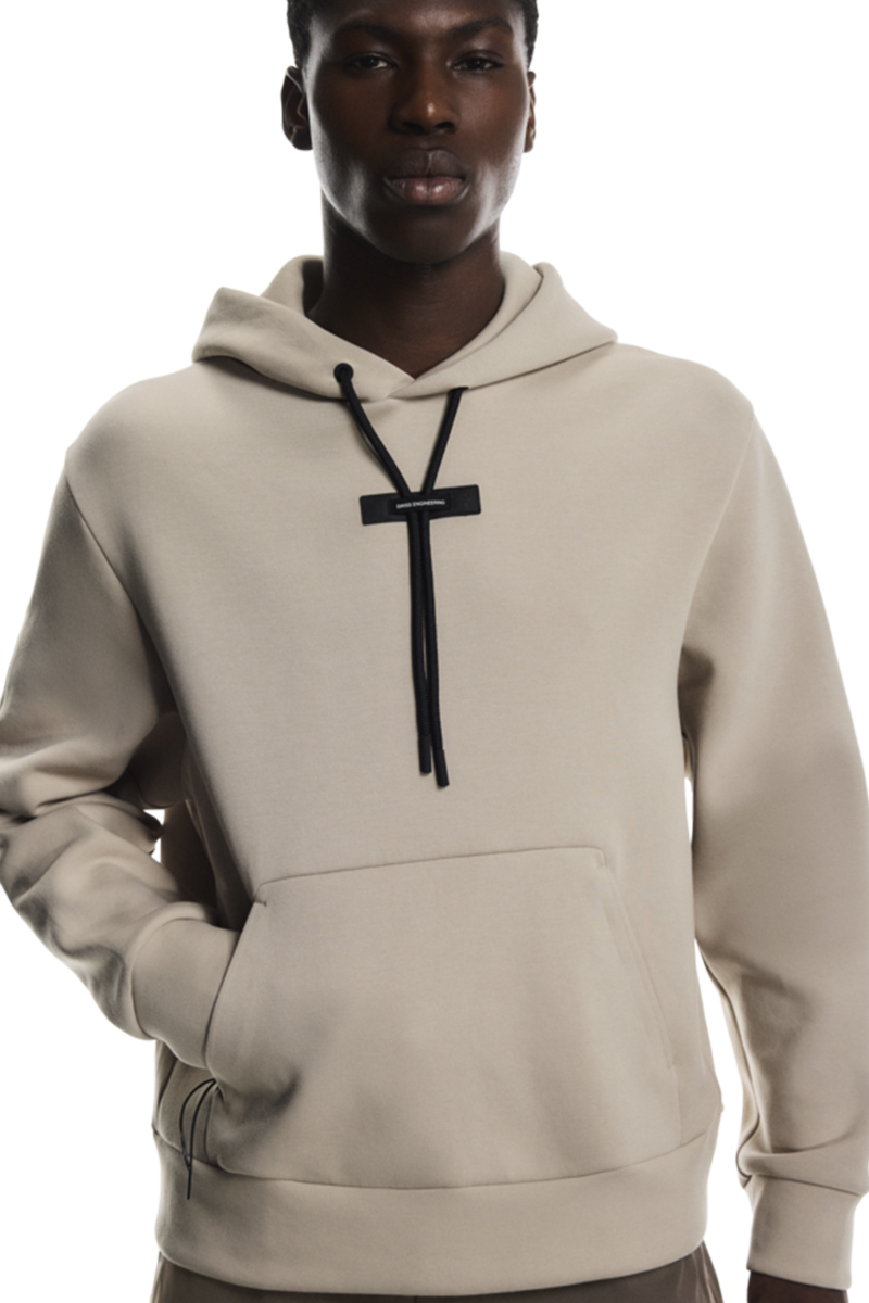 On Running Jogging Top Focus Tech Hoodie Beige