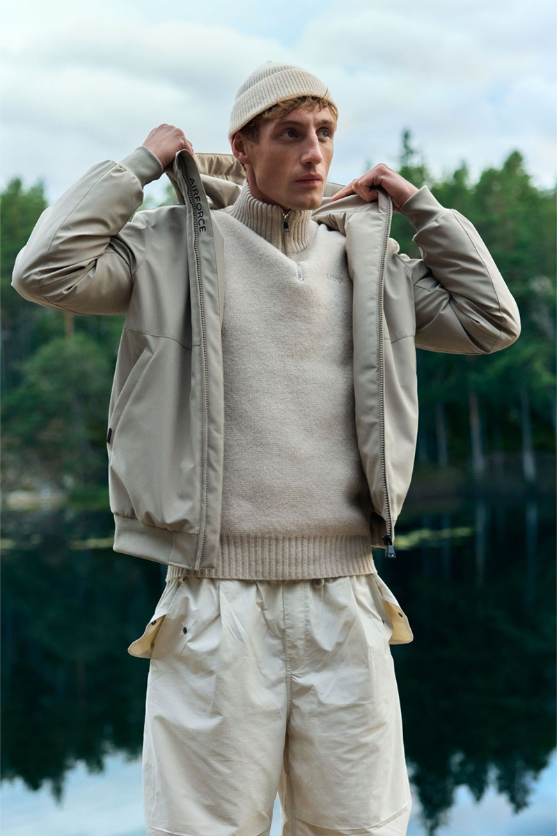 Airforce Jas Padded Bomber Grijs