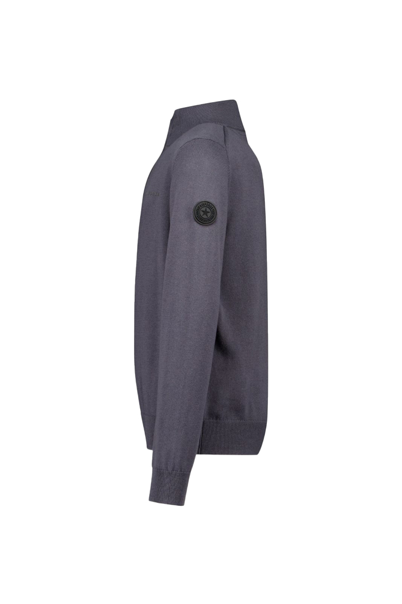 Airforce Trui Knitwear Quarter Zip D-grijs