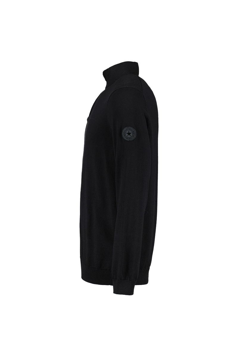 Airforce Trui Knitwear Quarter Zip Zwart