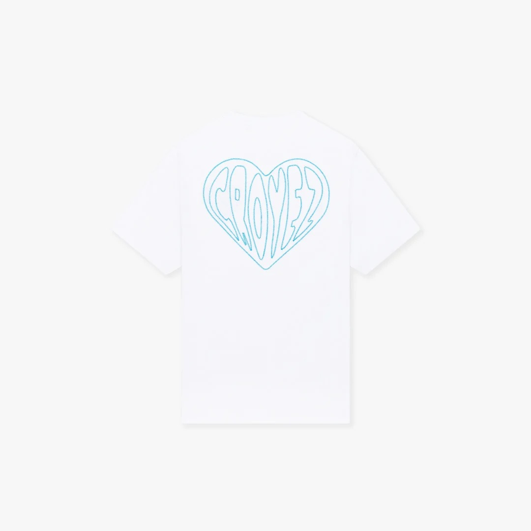 Croyez T-shirt Stitched Heart T-shirt Wit