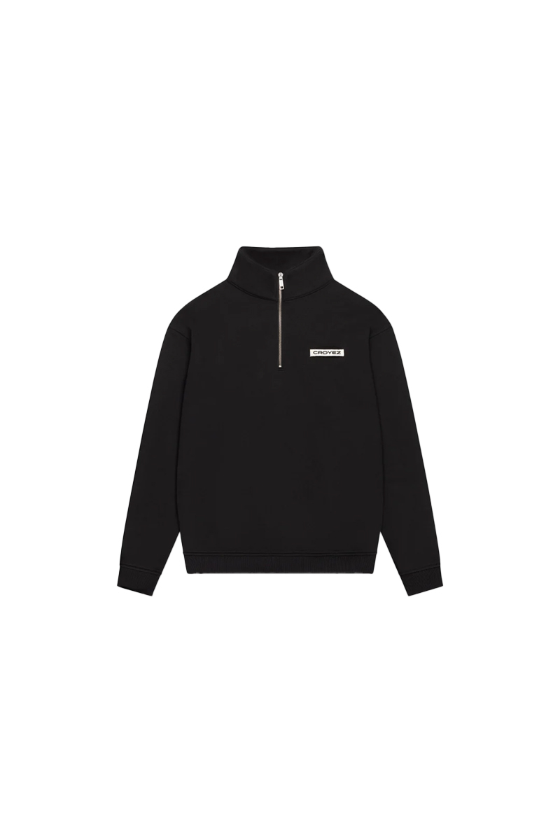 Croyez Sweater Etiquette Half-zip Sweater Zwart