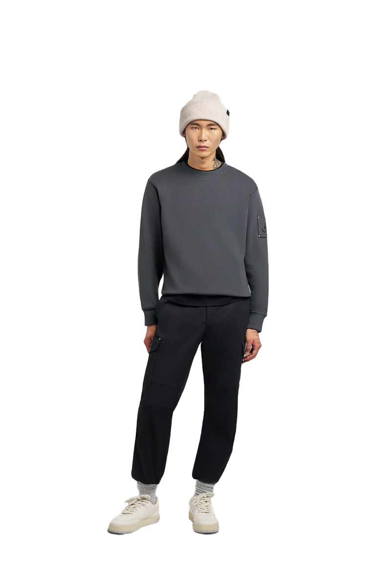 Moose Knuckles Sweater Hartsfield Crew Grijs