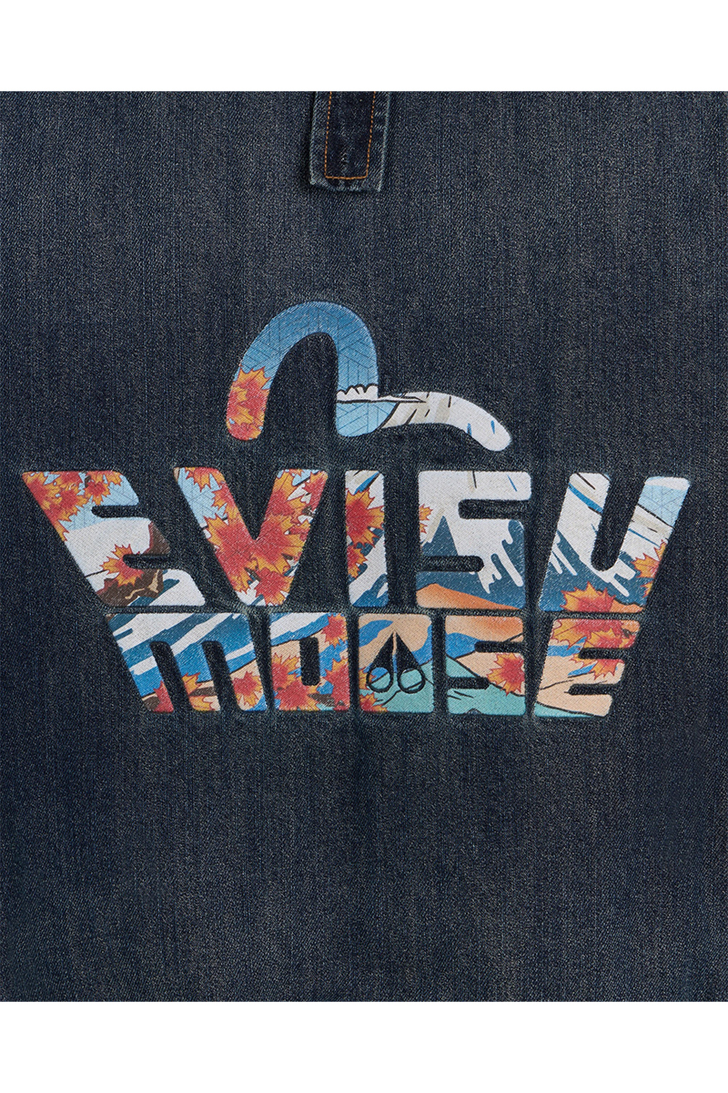 Moose Knuckles Jas Evisu X Moose Denim Down D-blauw