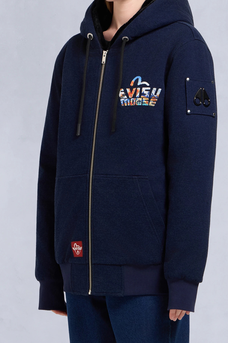 Moose Knuckles Jas Evisu X Moose Classic Bunny Blauw