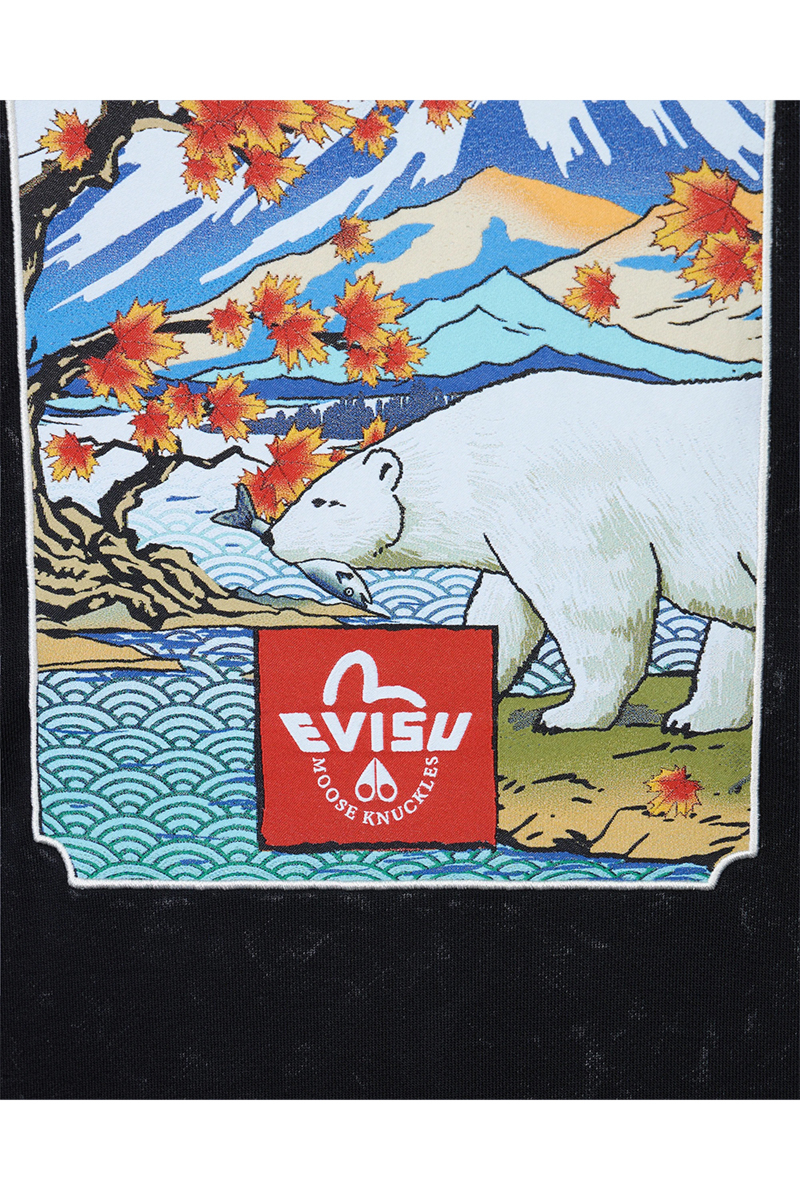 Moose Knuckles Sweater Evisu X Moose Hoodie Zwart