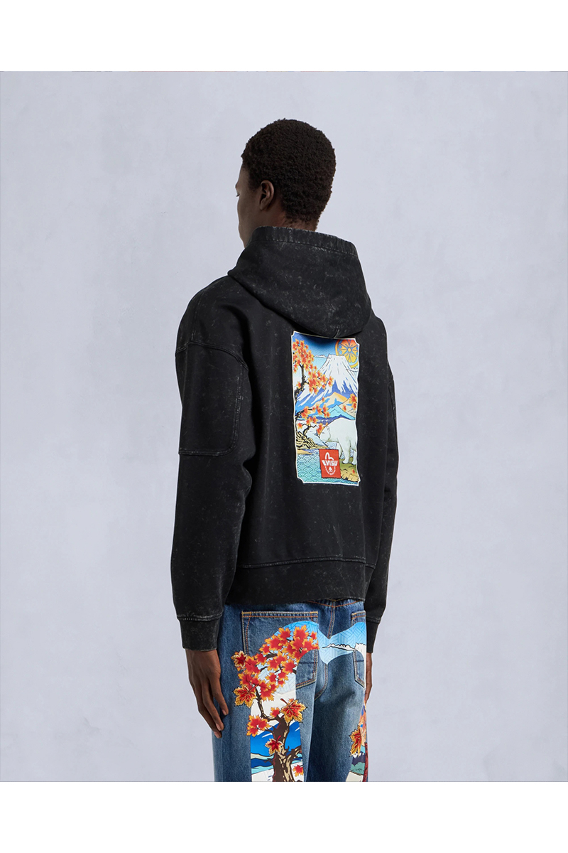 Moose Knuckles Sweater Evisu X Moose Hoodie Zwart