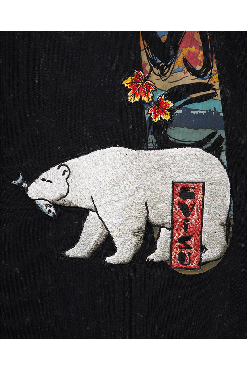 Moose Knuckles T-shirt Evisu X Moose S/s Tee Zwart