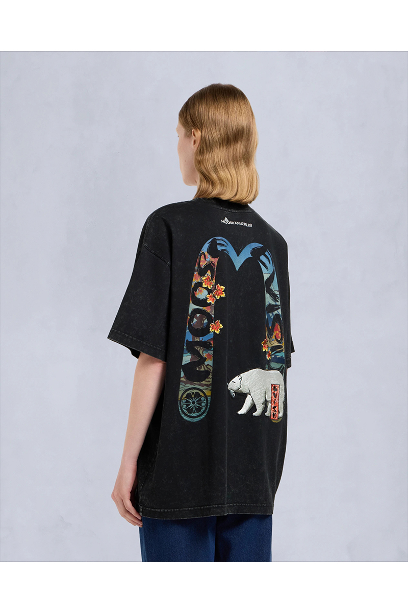 Moose Knuckles T-shirt Evisu X Moose S/s Tee Zwart