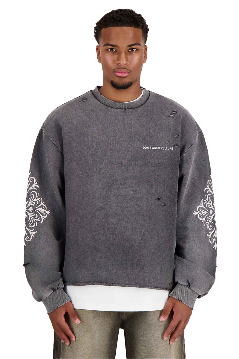 Don't Waste Culture Sweater Urwen Zwart