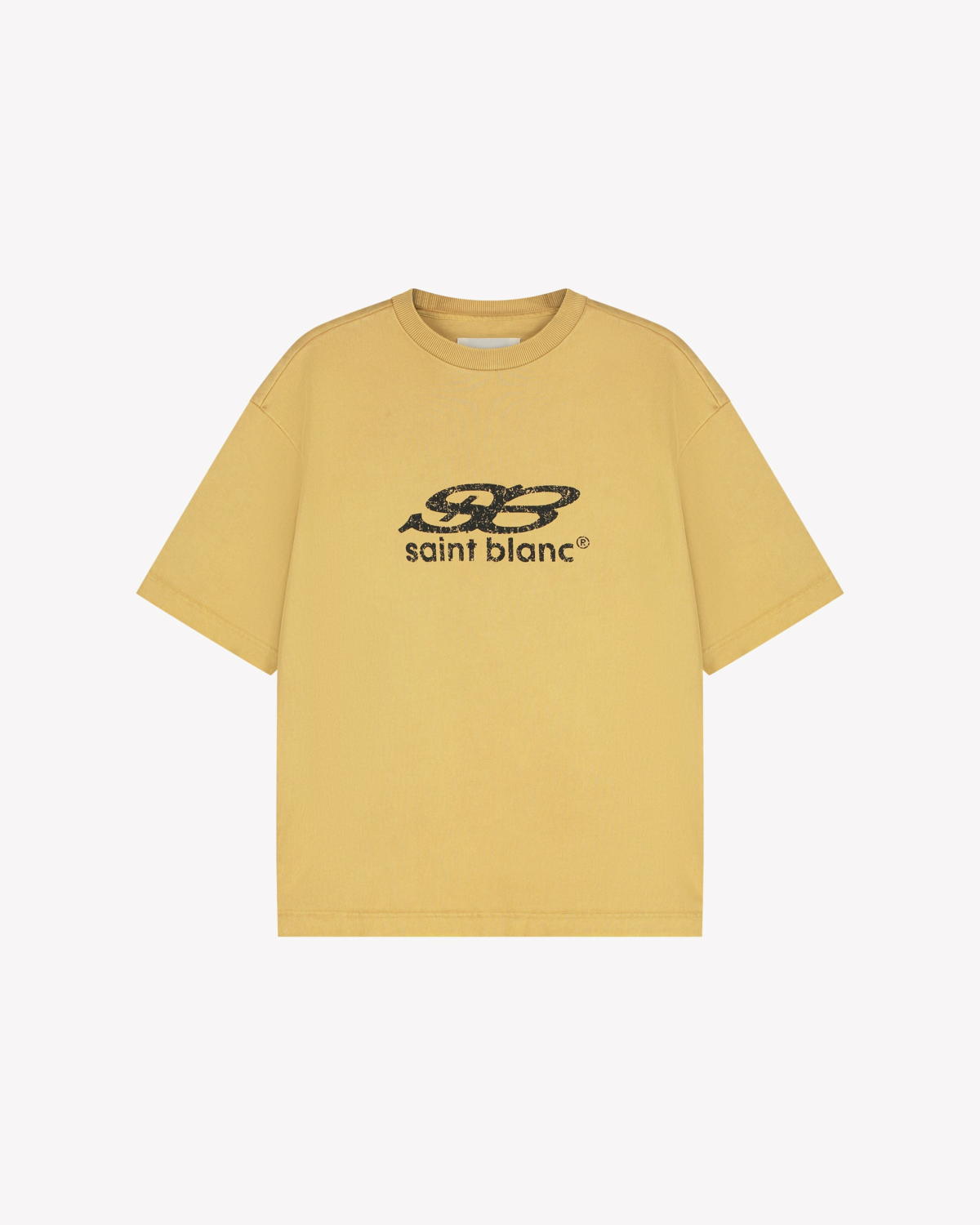 Saint Blanc T-shirt Oblique T-shirt Geel