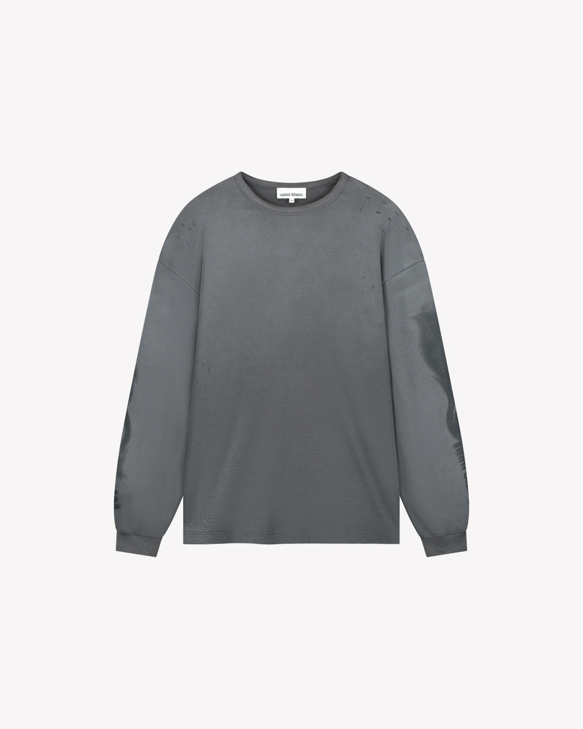 Saint Blanc Trui Blur Waffle Knit  D-grijs