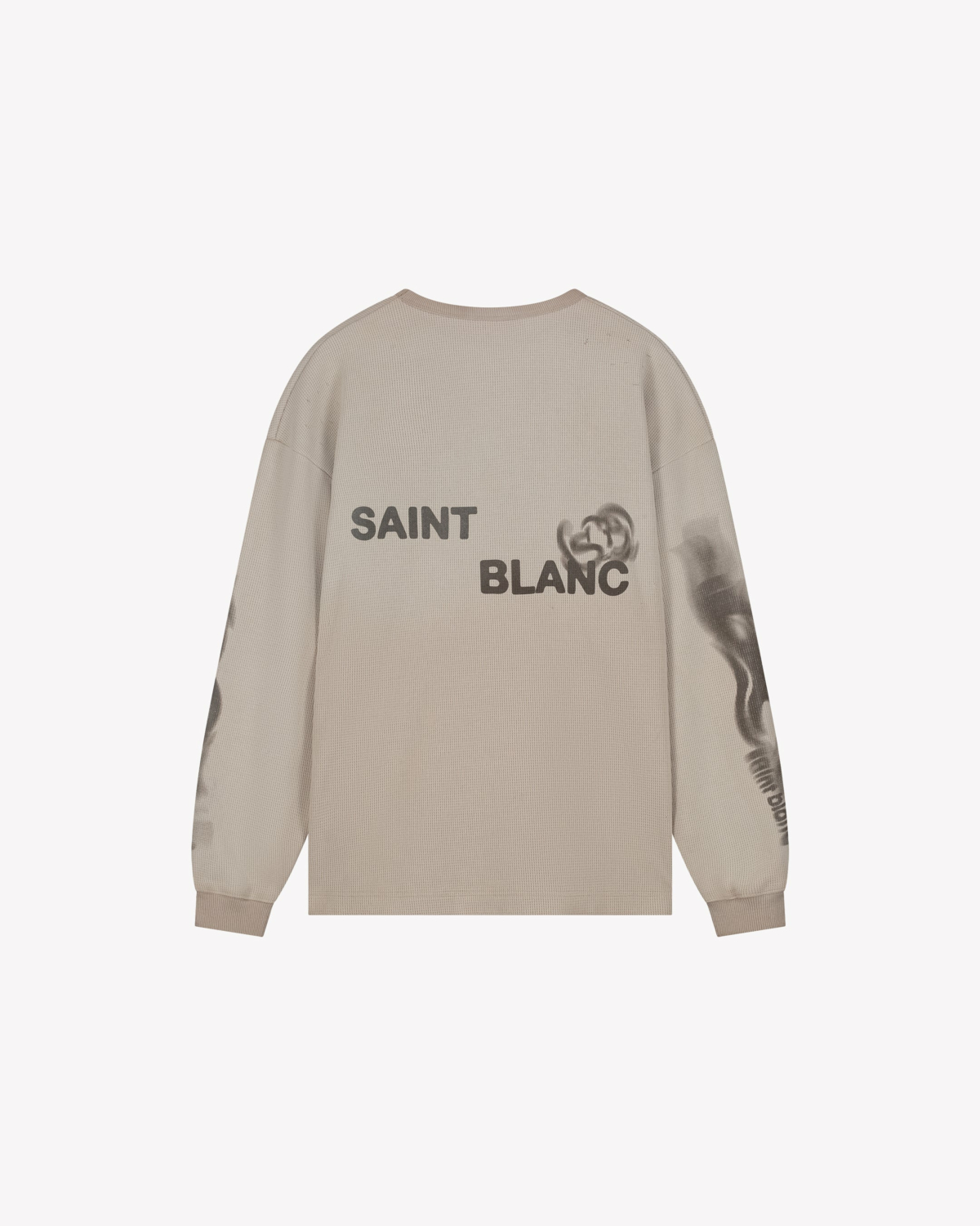 Saint Blanc Trui Blur Waffle Knit  Off White