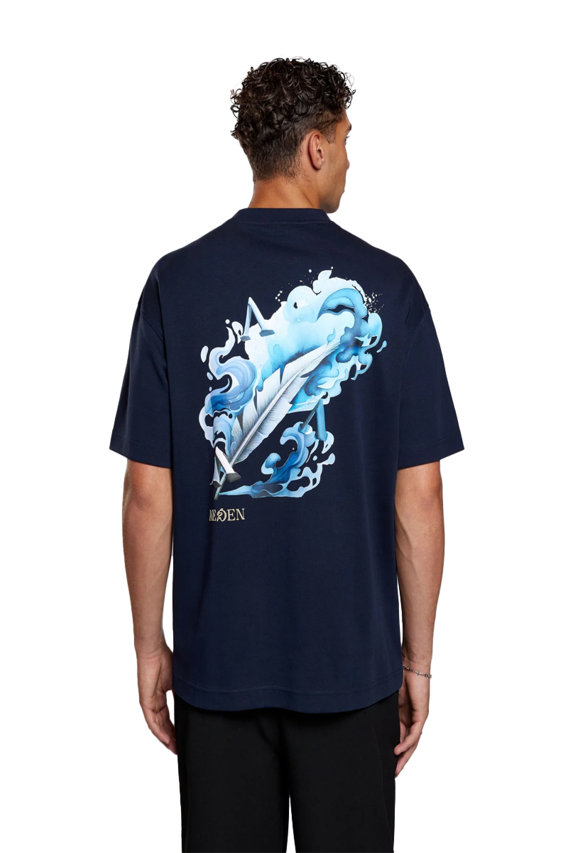 Aeden T-shirt Raphael Tee L-blauw