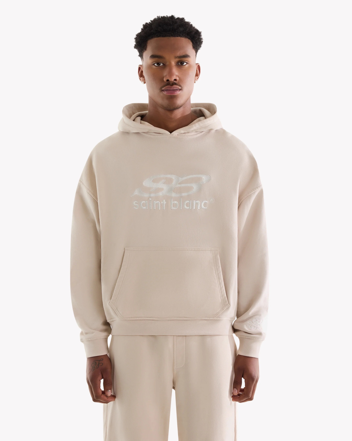 Saint Blanc Sweater Oblique Hoodie Beige