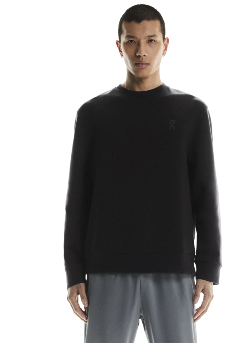 On Running Sweater Focus Tech Crew  Zwart