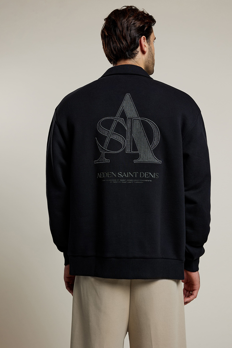 Aeden Sweater Sage Vest Zwart