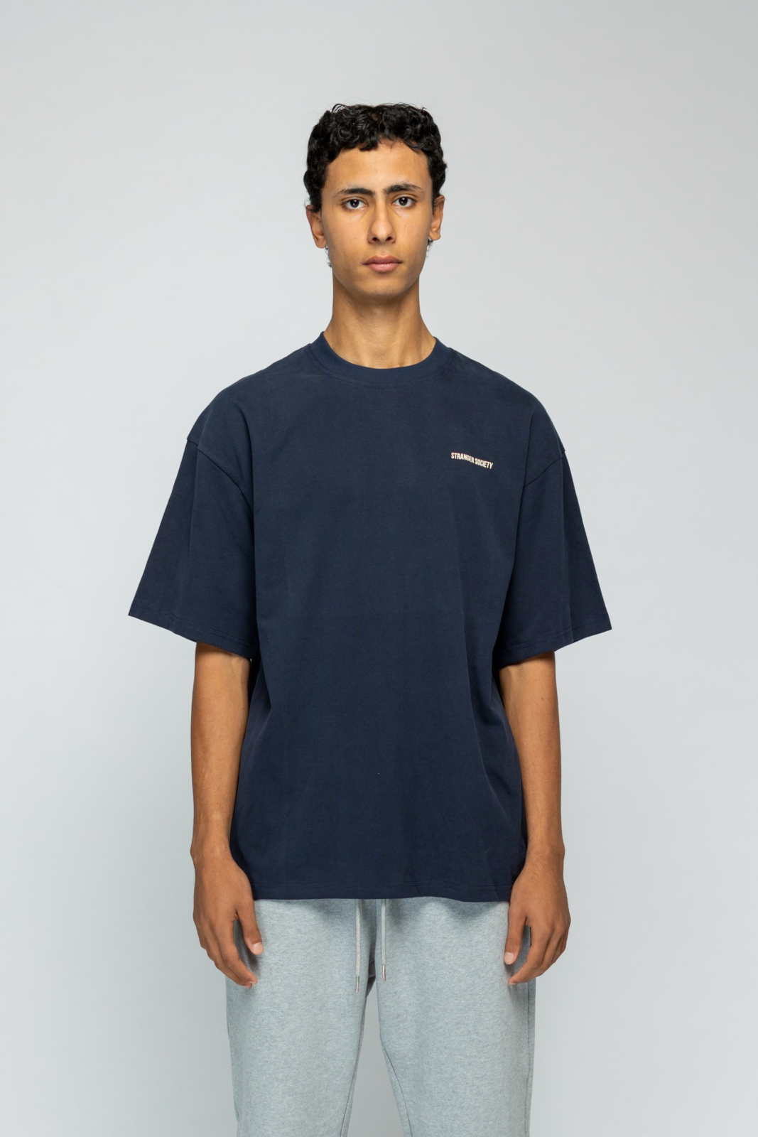 Stranger Society T-shirt Wave T-shirt D-blauw